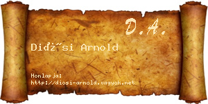 Diósi Arnold névjegykártya